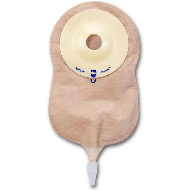 UltraMax 1-Piece Shallow Convex Urostomy Pouch, Pre-Cut, 1-1/8 Inch - Box of 5 - Image 1