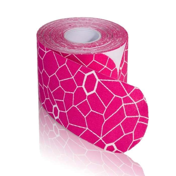 TheraBand Kinesiology Tape 2" x 16.4', Pink-White Print - Each - Image 1