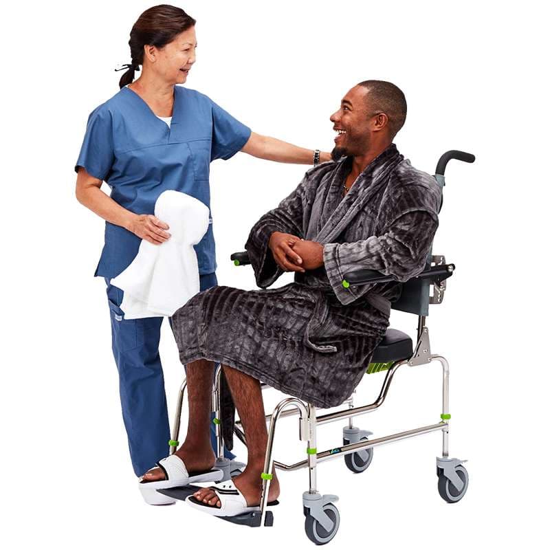 RAZ-AP Attendant Propelled Mobile Shower Commode Chair - Image 4