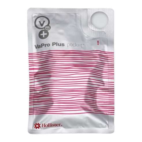 VaPro Plus Pocket No Touch Intermittent Catheter, 14 Fr, 8" - Box of 30 - Image 1