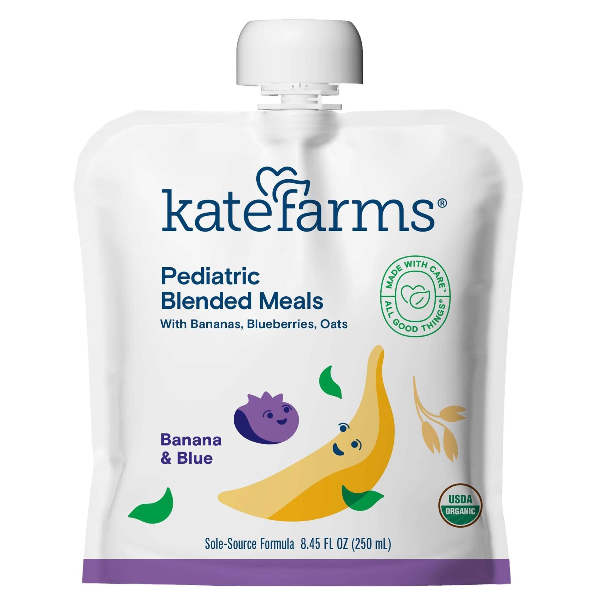 Kate Farms Pediatric Blended Meals, Banana-Blueberry, 8.45 oz - Case of 12 - Image 1