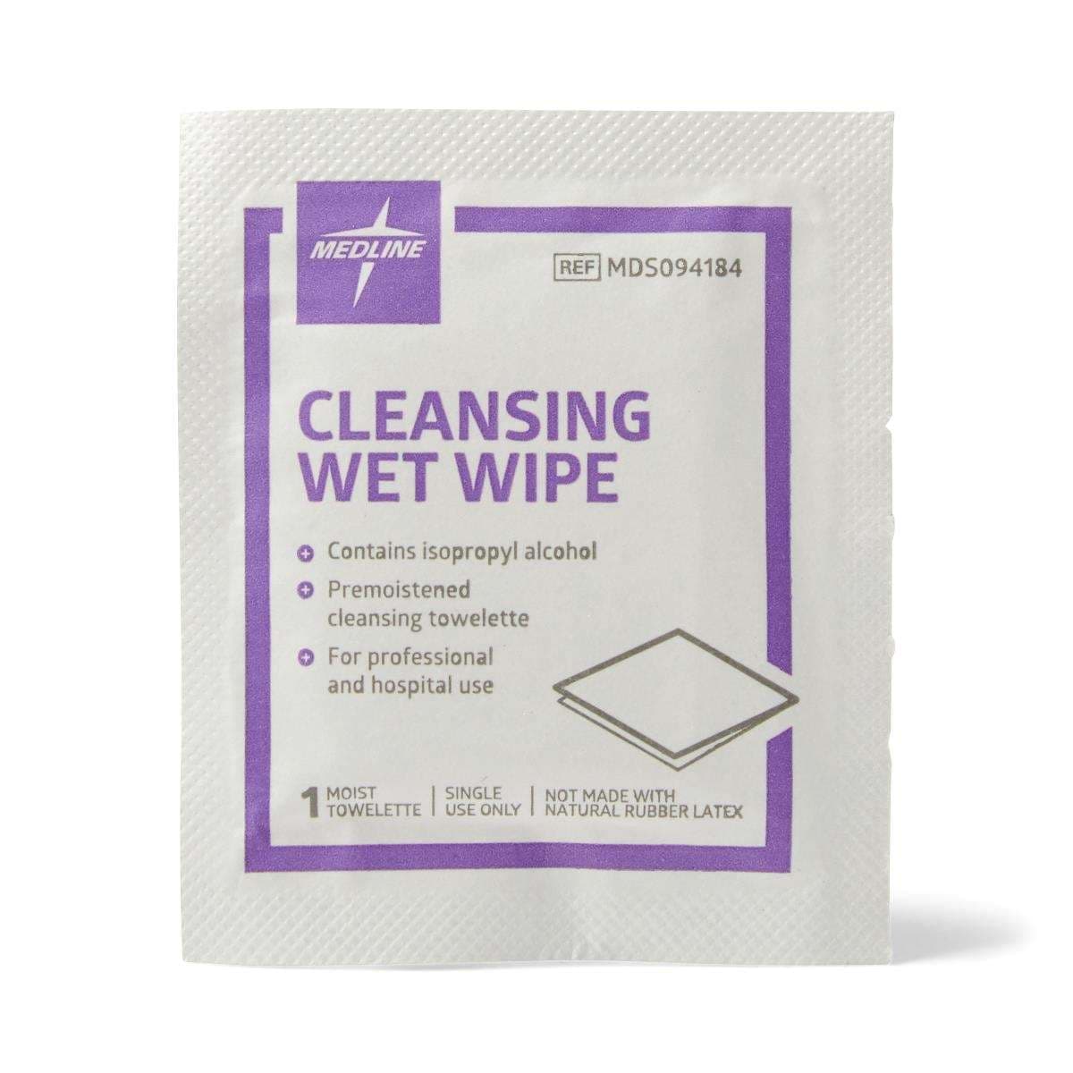 Medline Cleansing Wet Wipes, 5 x 7 Inch - Image 2