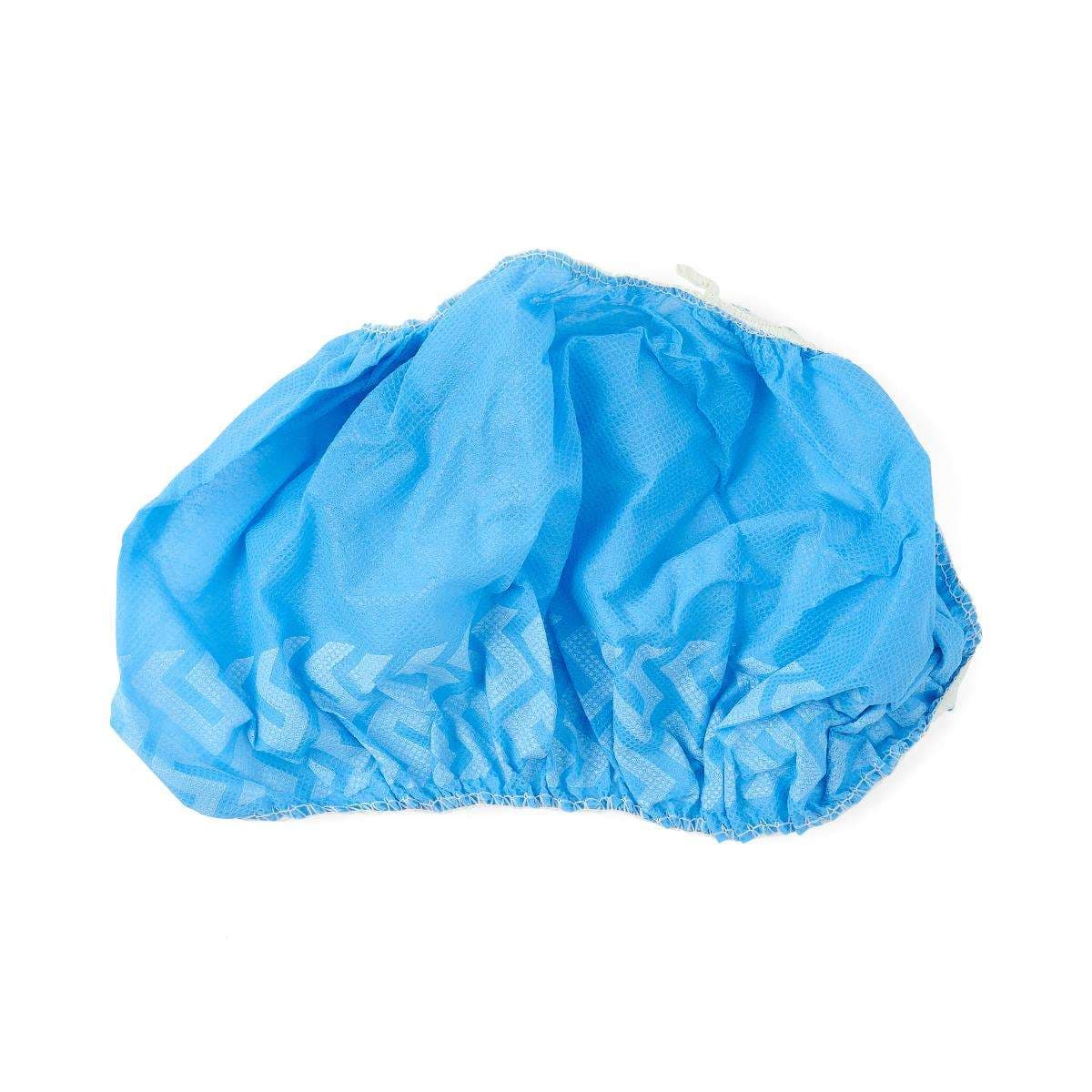 Medline Nonskid Spunbond Polypropylene Shoe Covers, Blue, Regular-Large (Up to Men's 12) - Box of 100 - Image 1