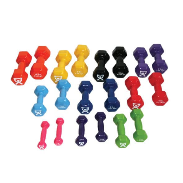 CanDo vinyl coated dumbbell, set of 10 piece, Economy - Image 1