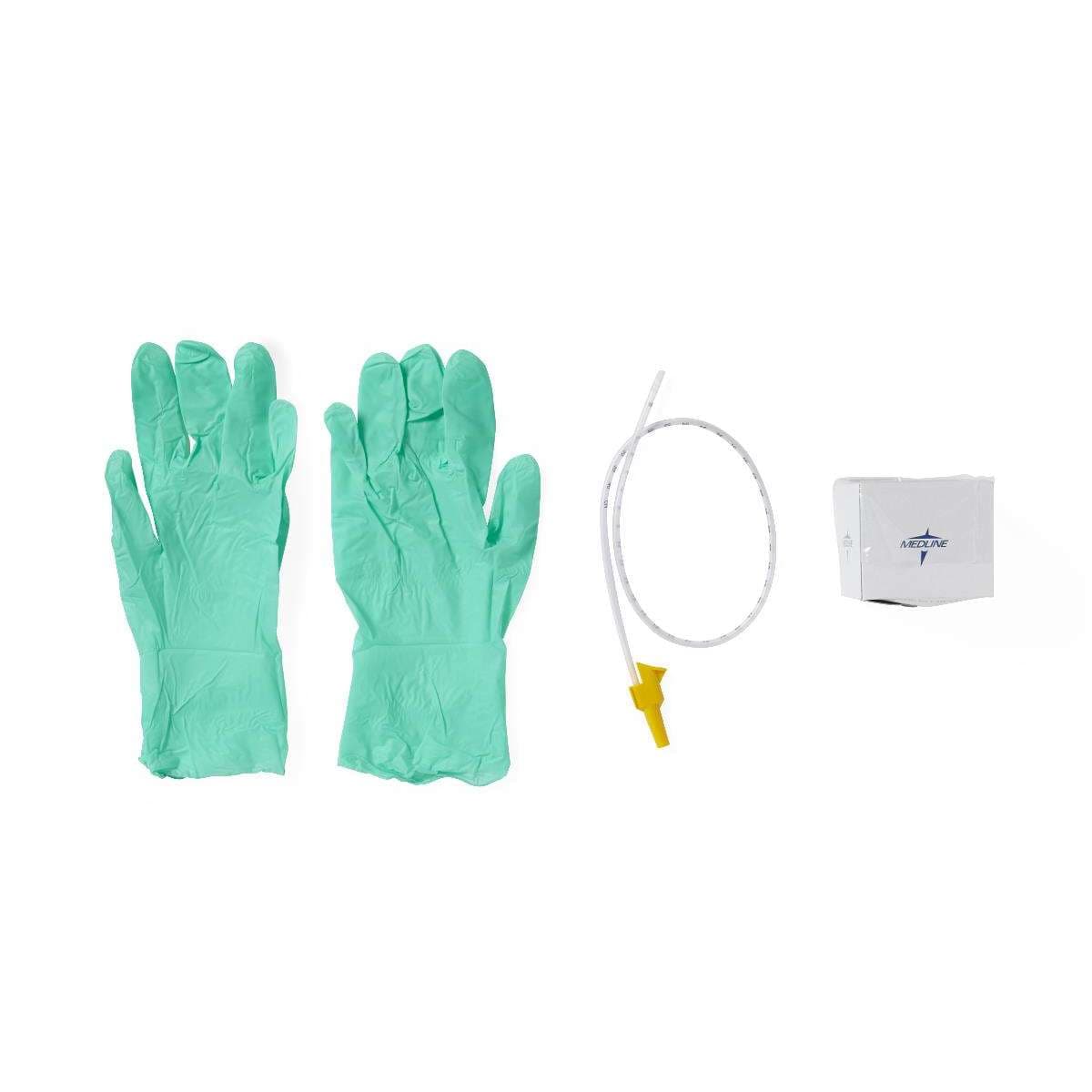 Medline Open Suction Catheter Kit with Whistle Tip, 14Fr - Case of 50 - Image 1