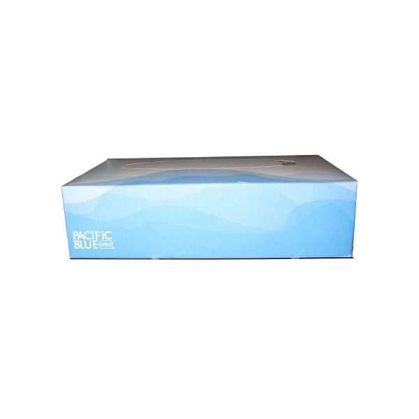 Pacific Blue Facial Tissue White Flat Box 2-Ply, 7-15/16 x 4-3/4 x 2 Inch - Box of 100 - Image 1
