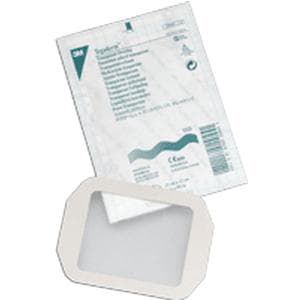 3M Tegaderm Transparent Adhesive Dressing, Frame Style, 4 x 4-3/4 Inch - Box of 50 - Image 1