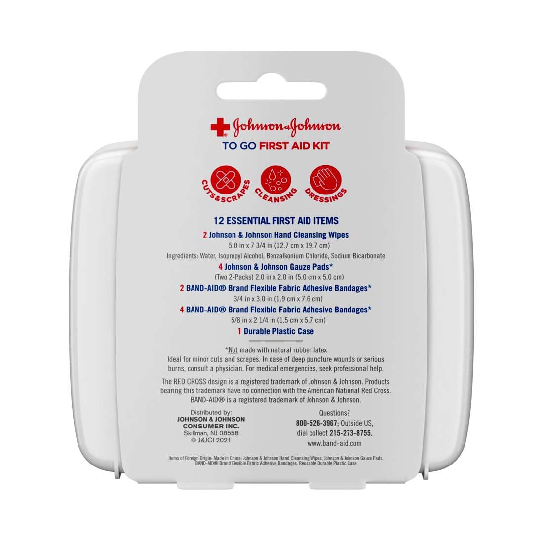 Johnson & Johnson Mini First Aid Kit, 12 Pieces Kit - Image 2