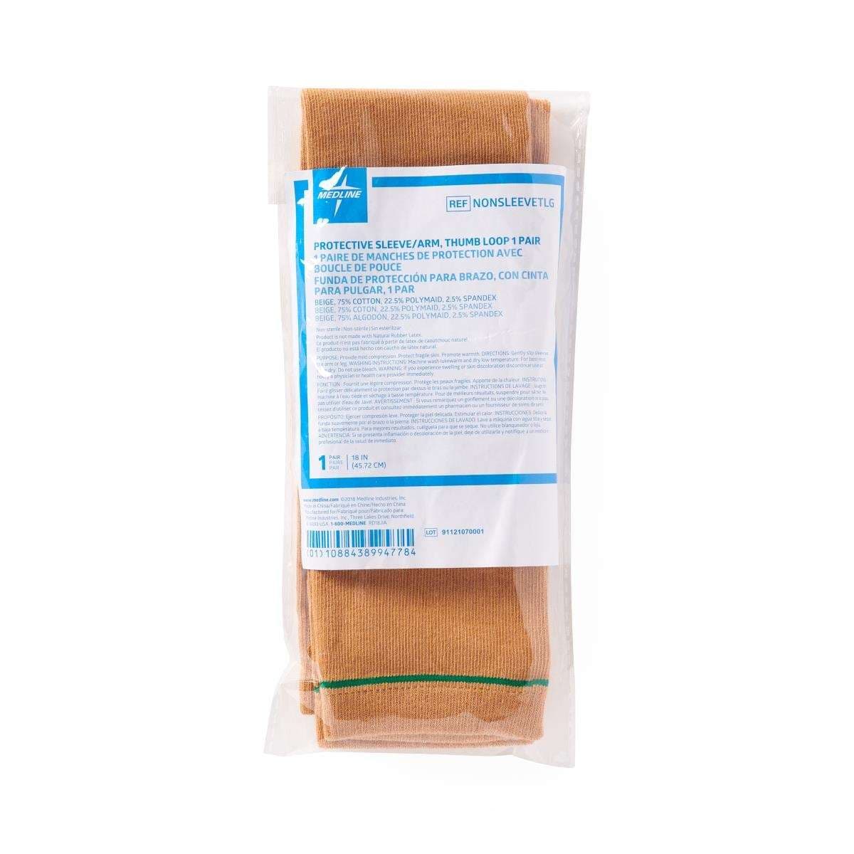 Medline Protective Arm Sleeves, Large - Pair - Image 1