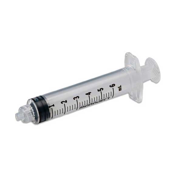 Monoject Soft Pack Syringe with Hypodermic Standard Needle, 1.5 Inch, 22 Gauge - Box of 100 - Image 1