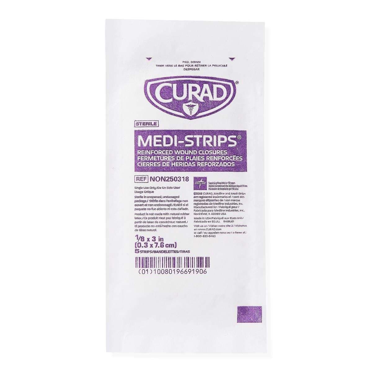 Curad Medi-Strip Wound Closure, 0.12 x 3 Inch - Each - Image 1