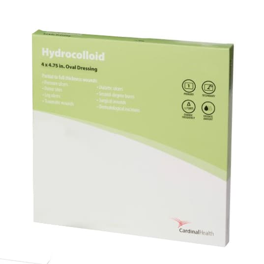 Cardinal Health Hydrocolloid Dressing, 4 x 4.75 Inch - Box of 10 - Image 1