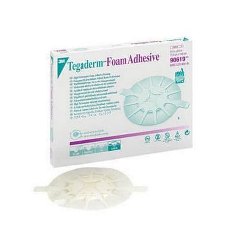 3M Tegaderm High Performance Adhesive Foam Dressing, 4-1/2" x 4-1/2" Heel and Elbow - Case of 20 - Image 1