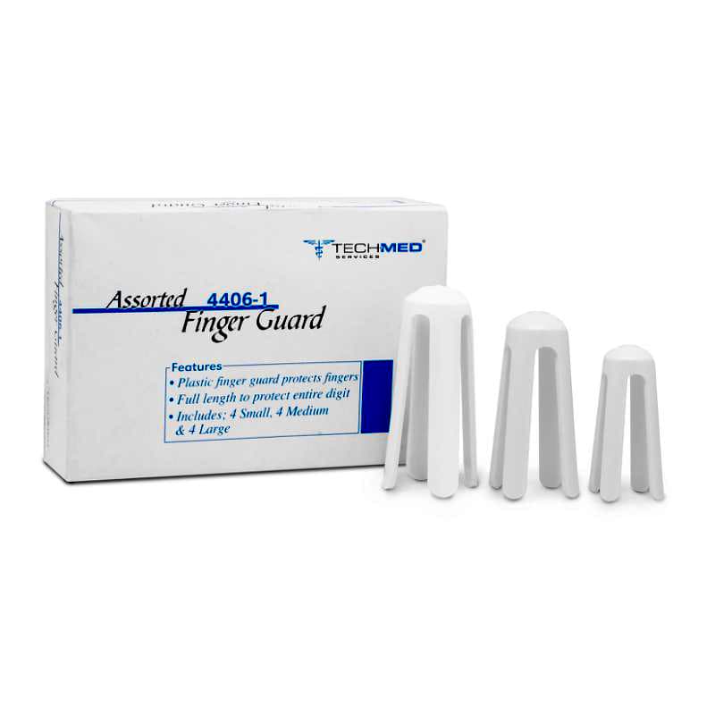 Medi-Pak Finger Guard White Pull-On Small, Medium, Large Unpadded - Box of 12 - Image 2