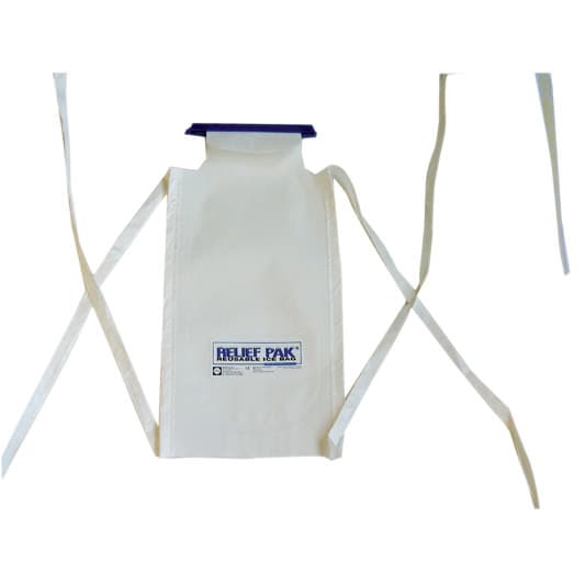 Relief Pak Insulated Ice Bag, Tie Strings, Large, 7 x 13 Inch - Image 1