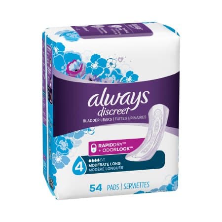 Always Discreet Bladder Control Pad, Long Length - Package of 54 - Image 1