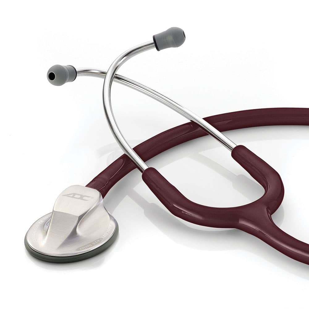 ADC Adscope Platinum Clinician Stethoscope, Burgundy - Image 1