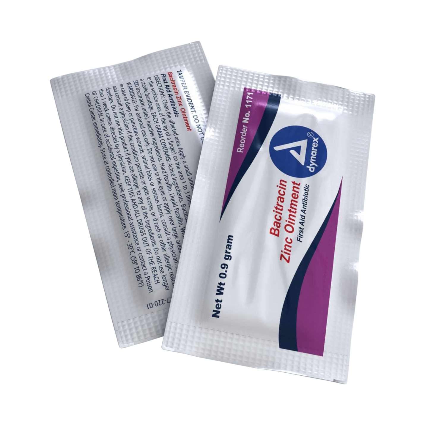 Dynarex Bacitracin First Aid Antibiotic Ointment, 0.9 Gram - Image 1