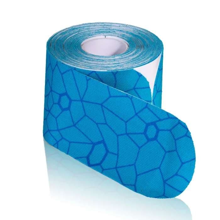 TheraBand Kinesiology Tape 2" x 16.4', Blue-Blue Print Roll - Box of 6 - Image 1
