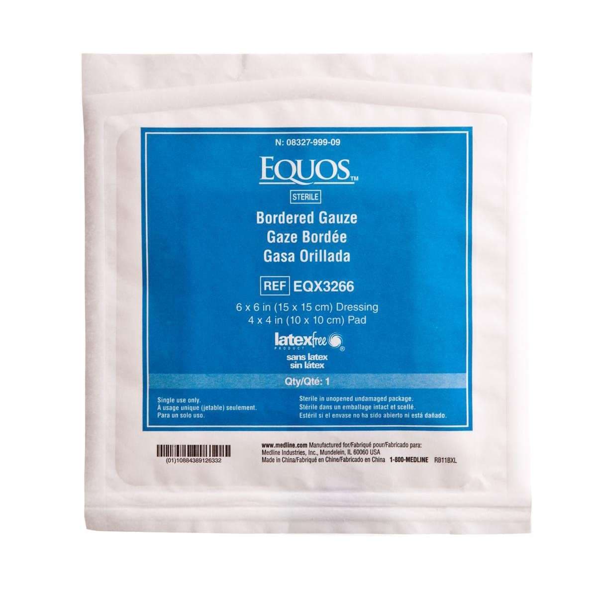 Equos Sterile Bordered Gauze, 6 x 6 Inch - Case of 500 - Image 1