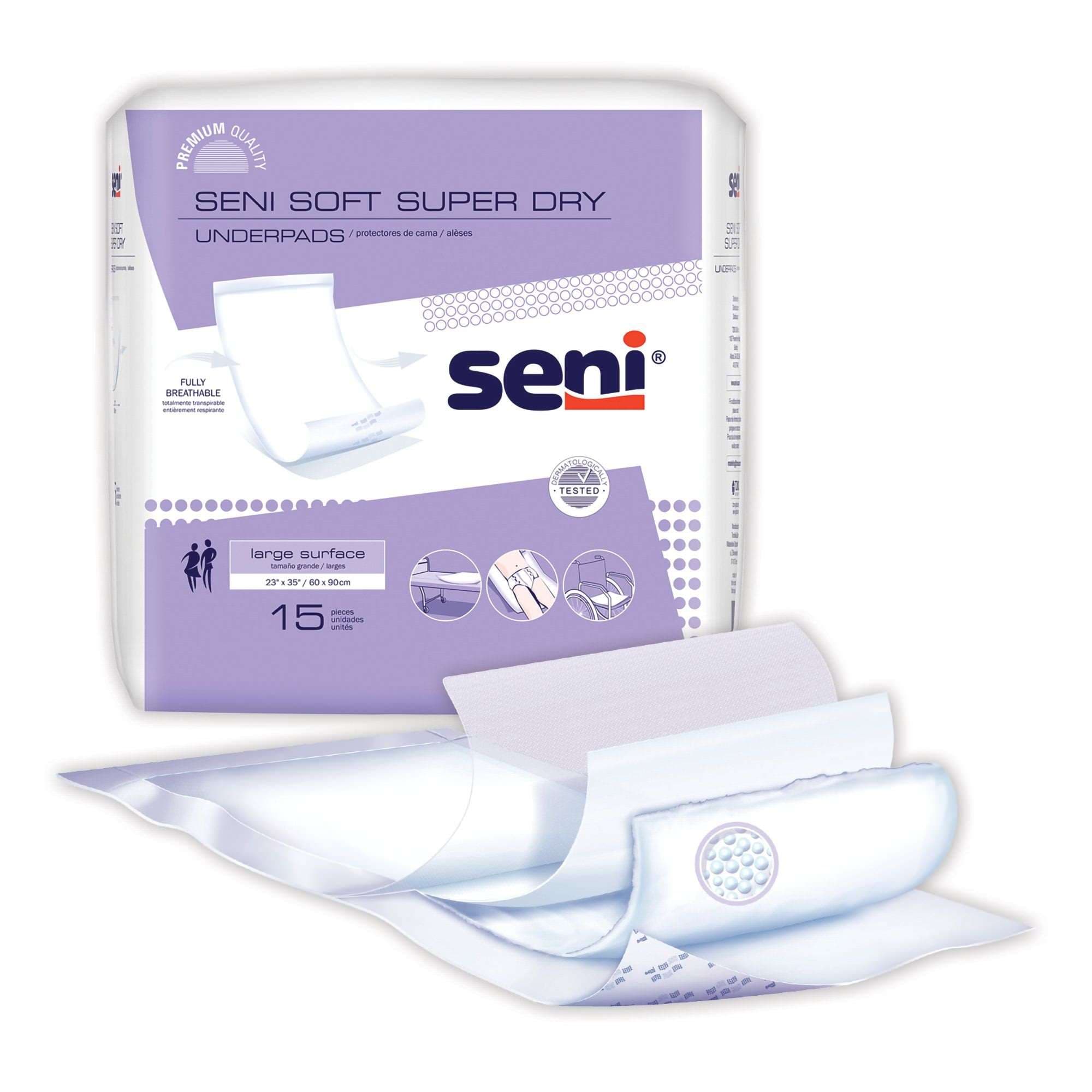 Seni Soft Super Dry Underpad - Package of 15 - Image 1