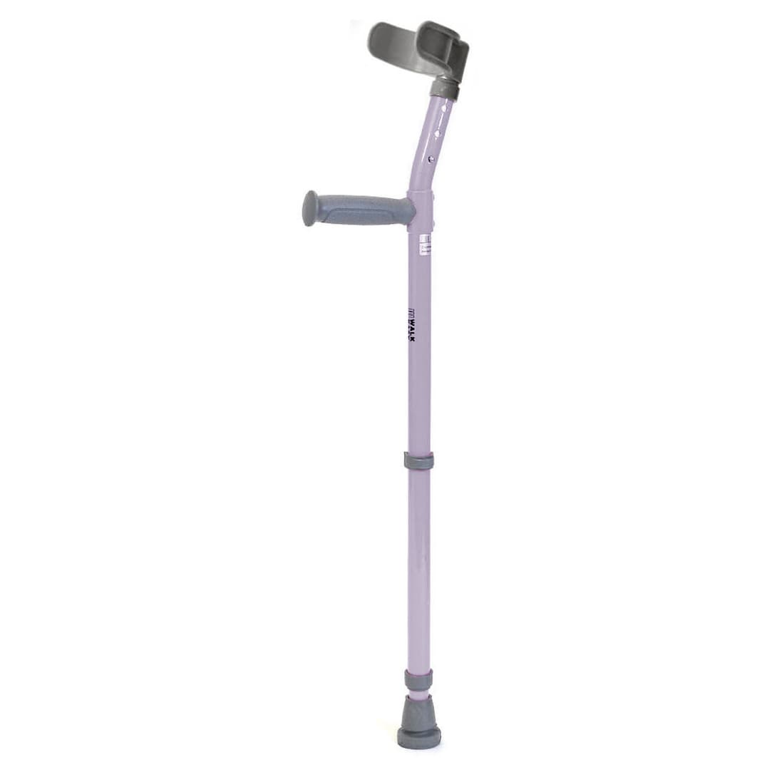 Walk Easy youth forearm crutches with half cuff (Pair) - Lavender - Image 1
