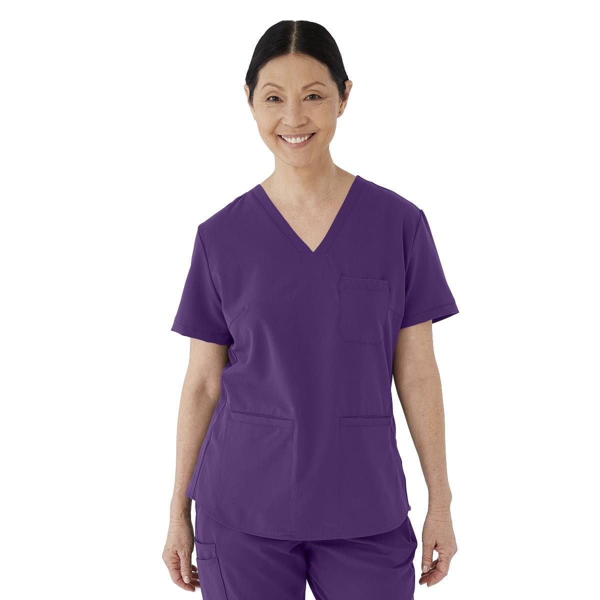 Medline Lexington AVE Women's V-Neck Scrub Tops with 3 Pockets, Royal Blue, Extra Small - Image 1