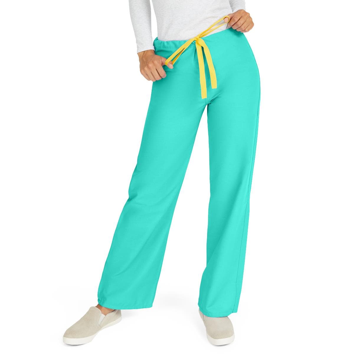 Medline AngelStat Unisex Reversible Scrub Pants with Angelica Color Coding, Jade, 5XLarge - Image 1