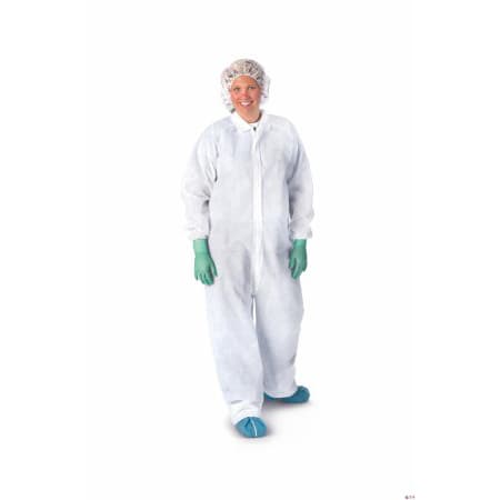 Medline Coverall, White, Extra Large - Case of 25 - Image 1