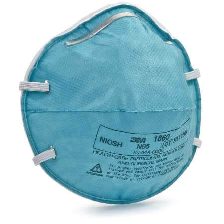 3M Particulate Respirator and Surgical Mask, Adjustable Noseclip - Case of 120 - Image 1