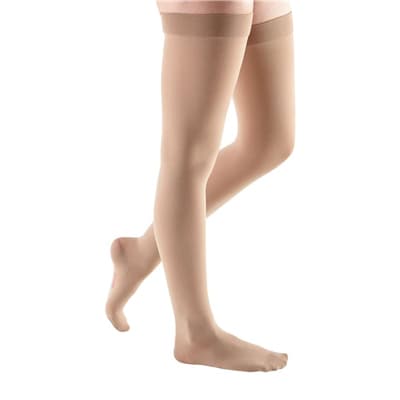Mediven Comfort Thigh High 30-40mmHg Compression Stocking Petite Closed Toe Natural SIze VI - Pair - Image 1