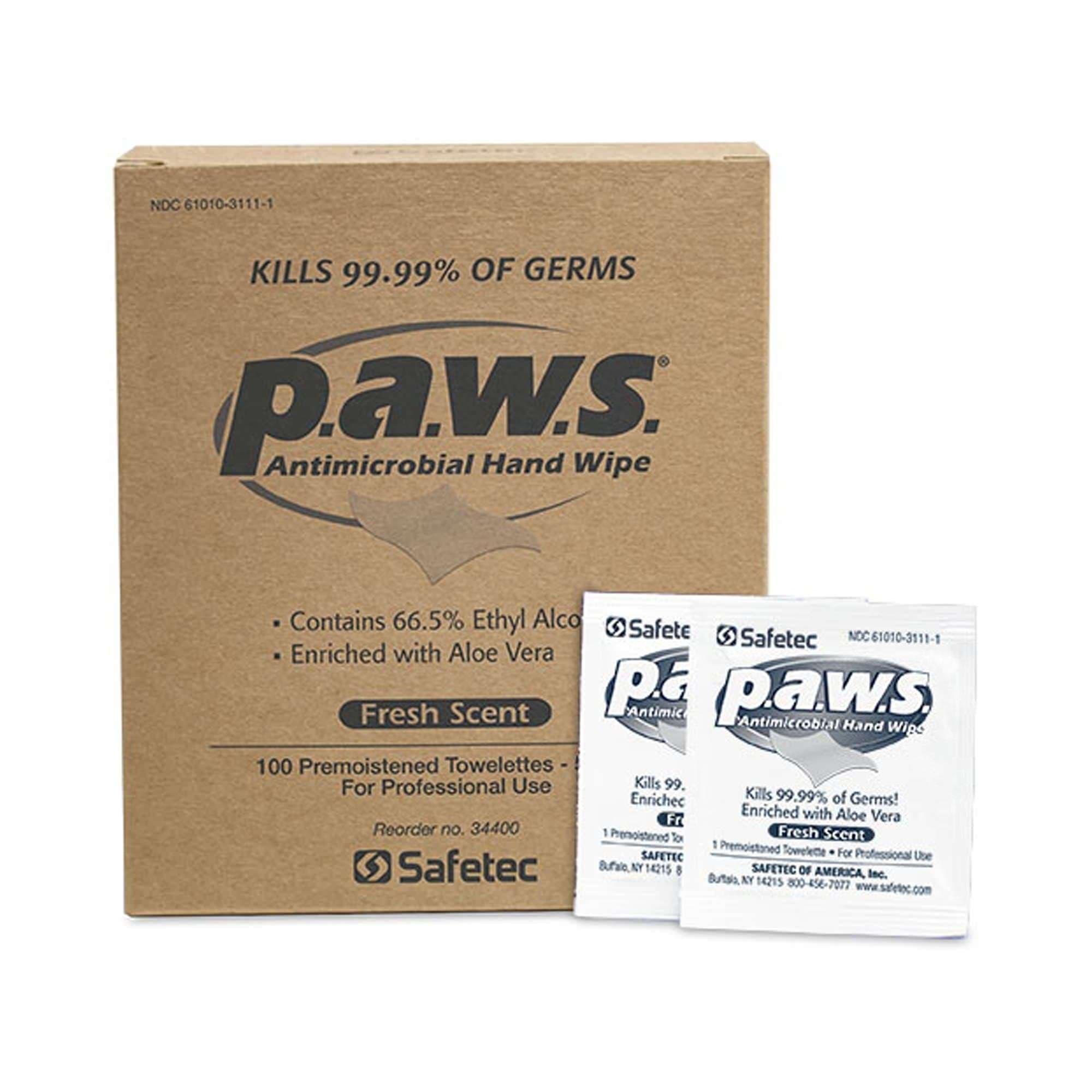 P.A.W.S. Antimicrobial Hand Wipes - Case of 1000 - Image 1