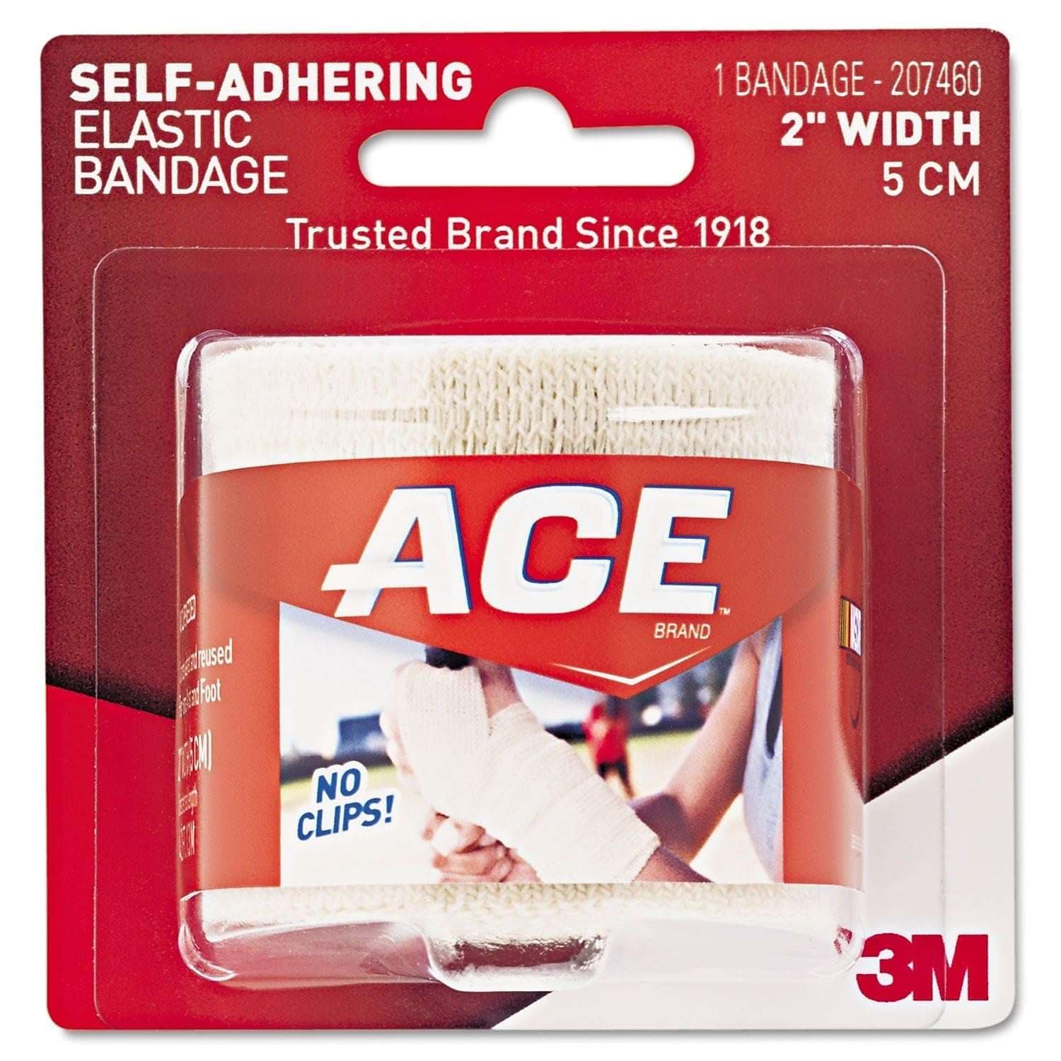 Ace Self-Adhesive Elastic Bandage, Tan, 2 Inch - Box of 3 - Image 1