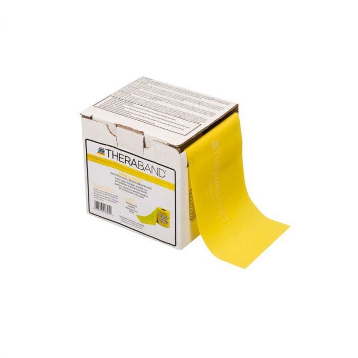 TheraBand Professional Non-Latex Resistance Bands, Light, Level 1, Yellow, 25-Yard - Image 1
