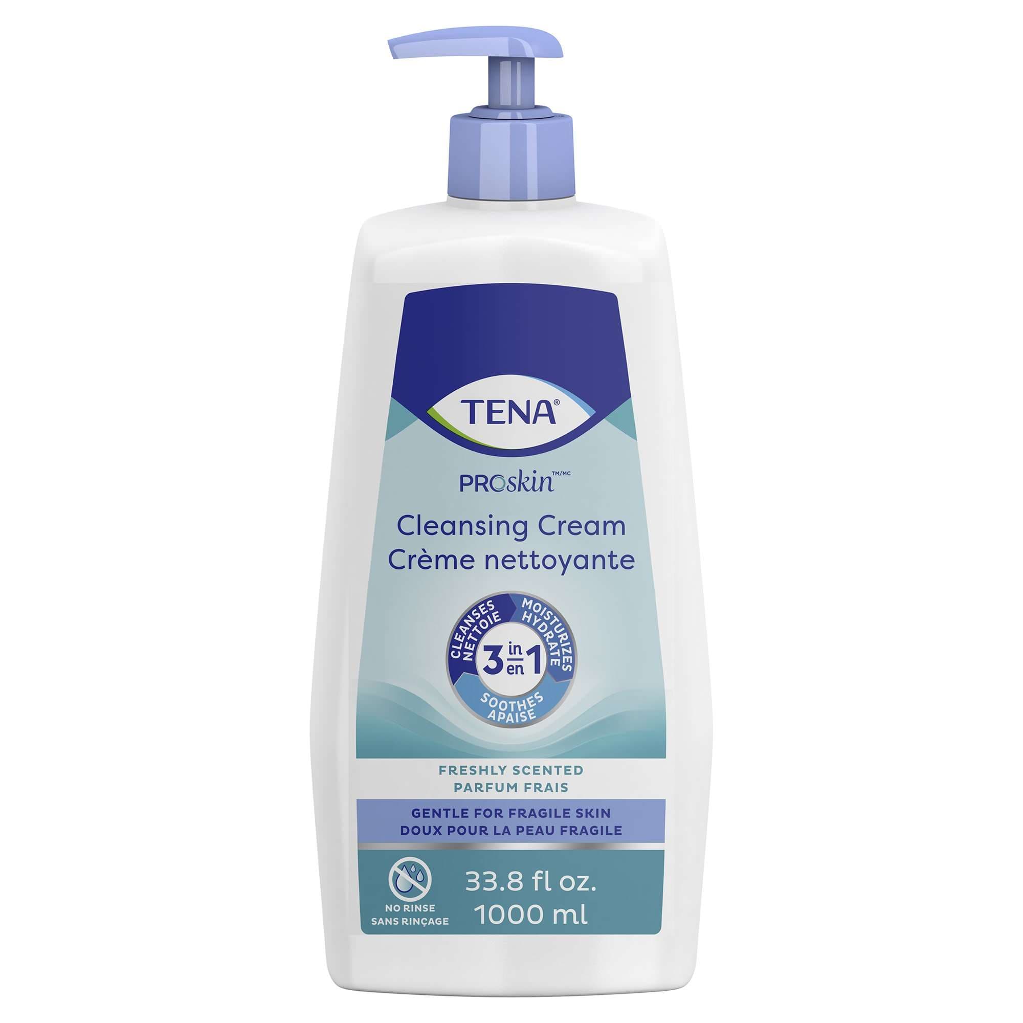 TENA ProSkin Cleansing Cream, Fresh Scent, 33.8 oz - Case of 8 - Image 1