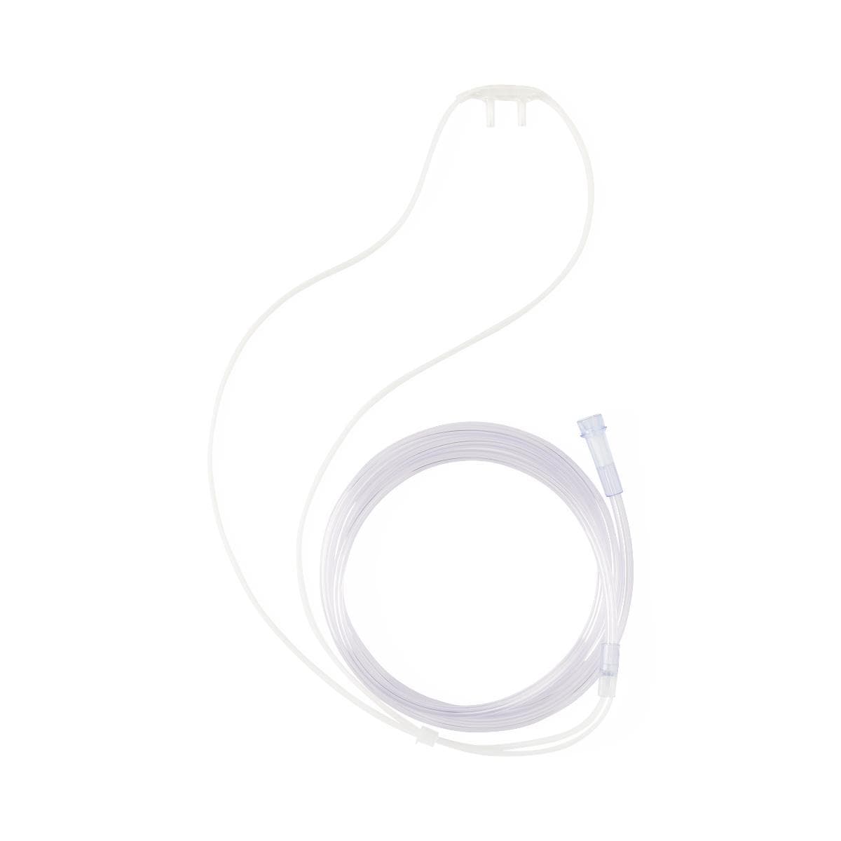 Medline SuperSoft Curved Nasal Oxygen Cannula With Standard Connector for Adults with 4' Tubing - Image 1