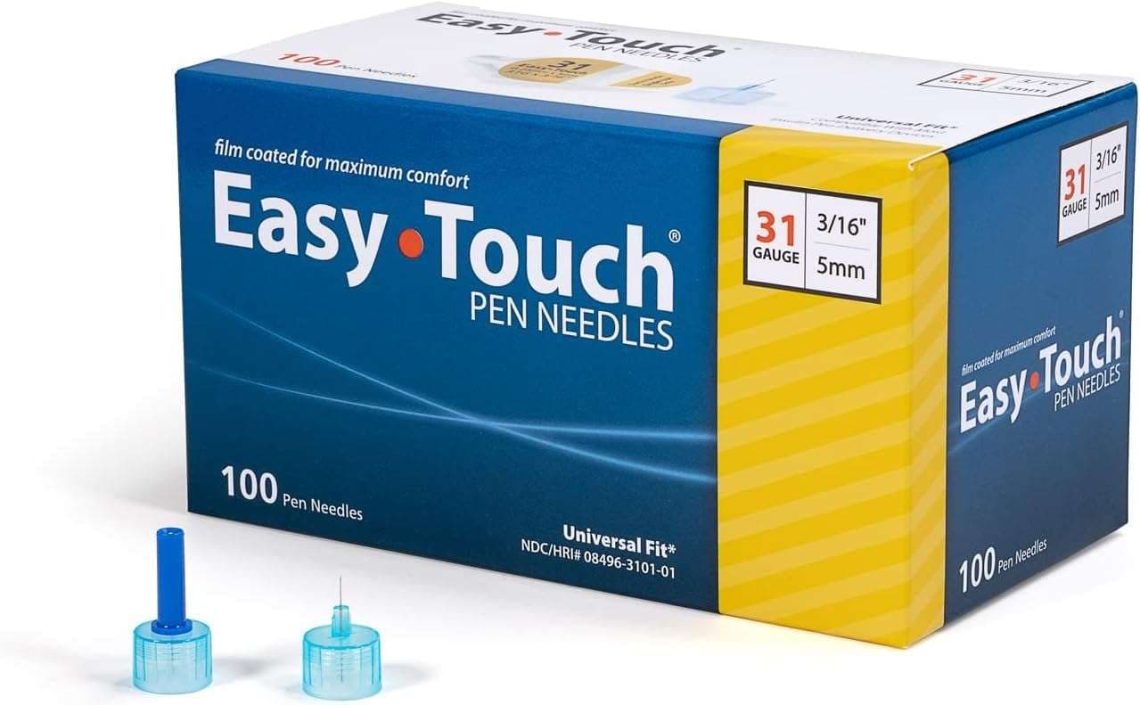 EasyTouch Insulin Pen Needle 31G x 3/16" Needle Length - Case of 1200 - Image 1