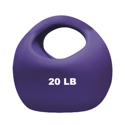 CanDo One Handle Medicine Ball, 20 Lbs, Purple - Image 1