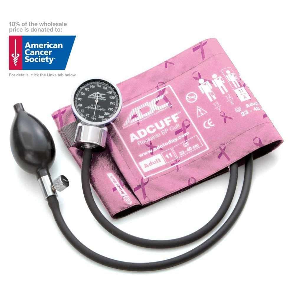 ADC Diagnostix Pocket Aneroid Sphyg, Breast-Cancer Awareness, Adult - Image 1