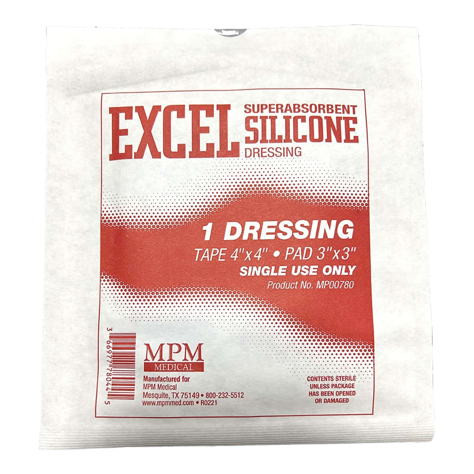 Excel Super Absorbent Dressing, 4 x 4 Inch - Case of 50 - Image 1