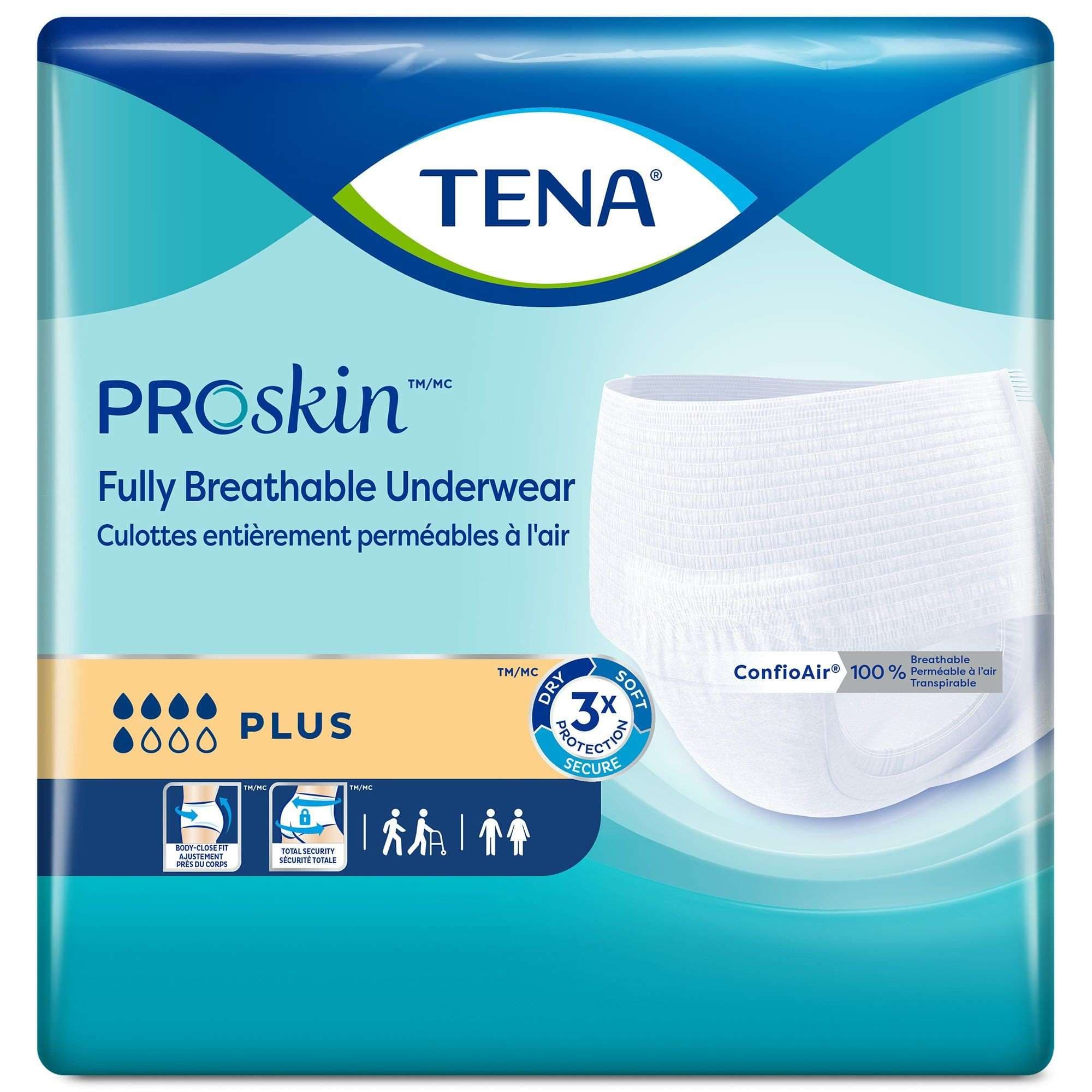 TENA ProSkin Plus Protective Underwear, Small - Case of 60 - Image 1