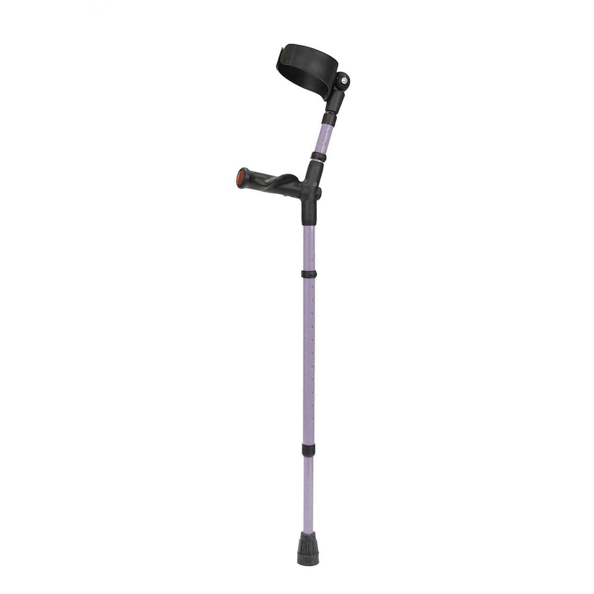 Walk Easy adult forearm crutches with anatomic grip and adjustable 4" full cuff (Pair) - Lavender - Image 1