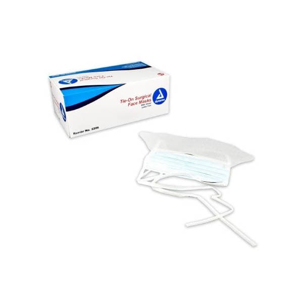 Dynarex ASTM Level 1 Surgical Mask with Eye Shield, White - Case of 200 - Image 1