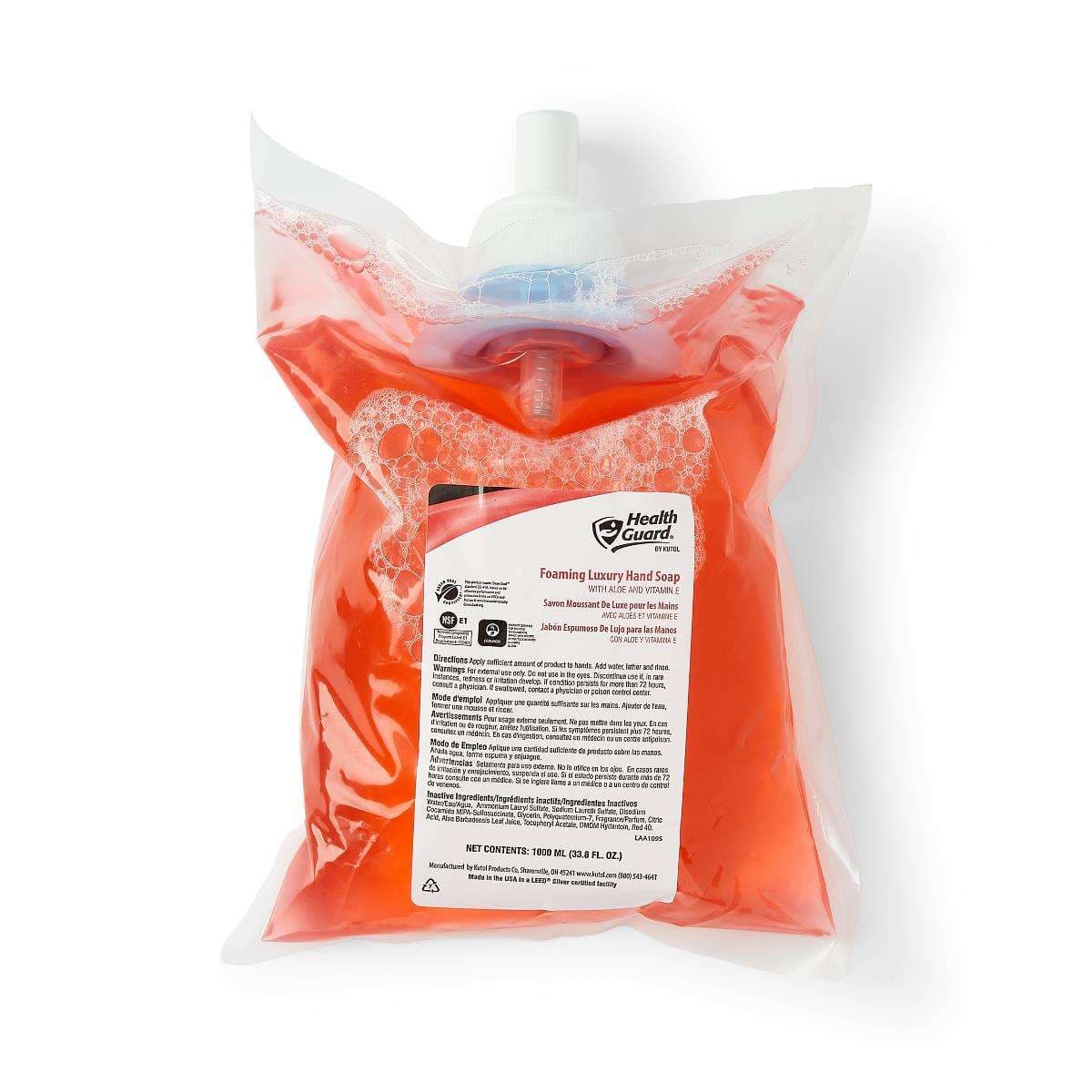 HealthGuard Luxury Foaming Soap, Tropical Scent, 1000 ml - Case of 6 - Image 1