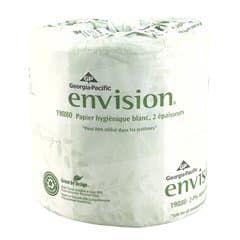 envision Toilet Tissue White Standard Size Cored Roll 4 x 4-1/20 Inch, 2-Ply - Case of 80 - Image 1