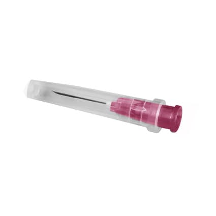 HSW Fine-Ject Standard Hypodermic Needle, Pink, 18 Gauge, 2 Inch Length - Box of 100 - Image 1