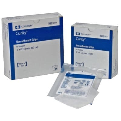 Curity Oil Emulsion Impregnated Dressing, Mesh-Knitted Fabric, 9 x 18 Inch, White - Case of 100 - Image 1