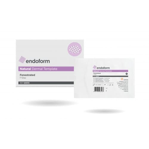 Endoform Disc Natural Dermal Template Collegen Dressing, 1 x 1 Inch - Box of 10 - Image 1