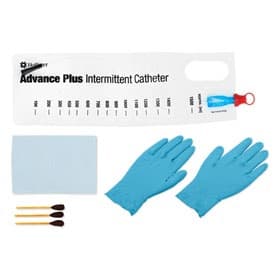 Advance Plus Intermittent Catheter Kit, 16 Fr, 16", Straight Tip - Box of 100 - Image 1