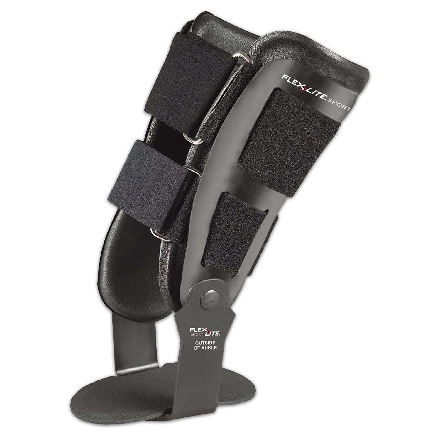FLA FleXLite Sport Hinged Ankle Brace, Black, Medium - Image 1